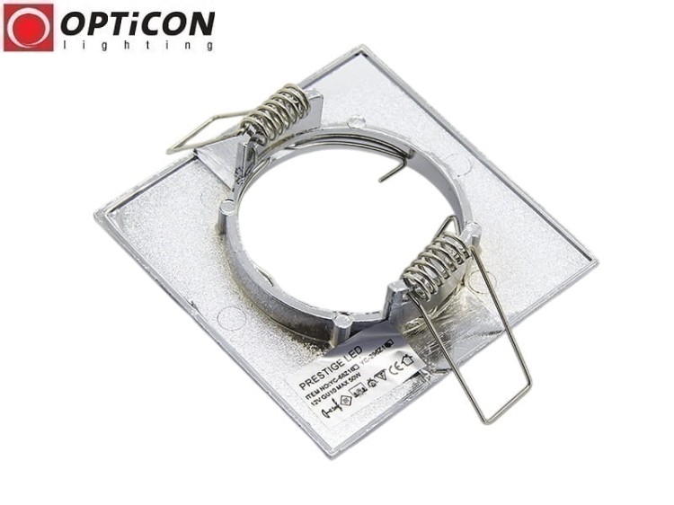 Oprawa KAPPA kwadratowa stała, odlew - Chrom dla Led 50mm 12V / 230V