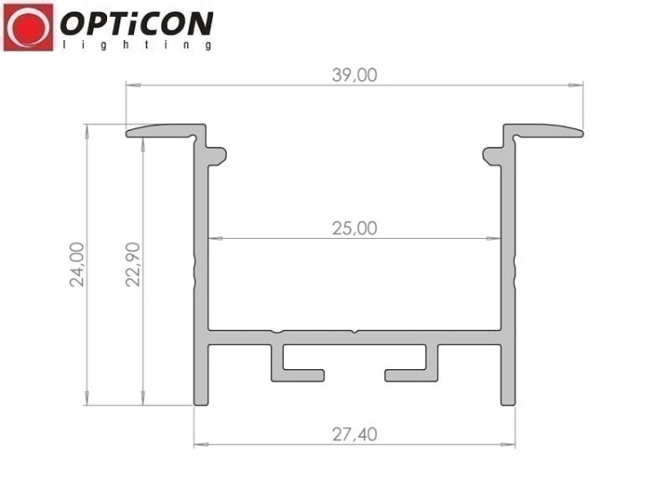 Profil LED G6 Biały aluminium anodowane - 100 cm
