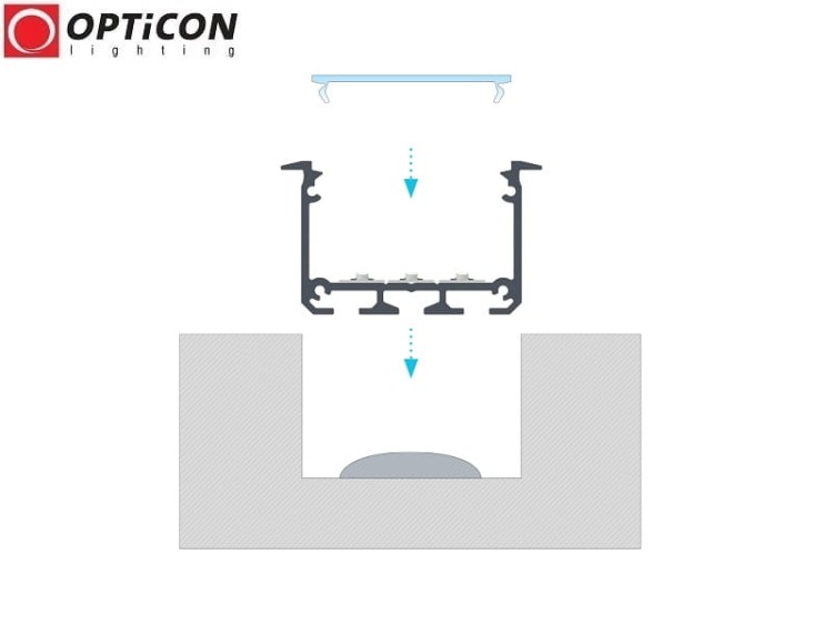 Profil LED G6 Czarny aluminium anodowane - 100 cm