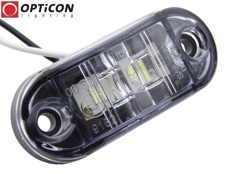 Lampka Obrysowa LED 12V DC 2x SMD5630 IP65 0,5W Biały Zimny 6000K OPTICON