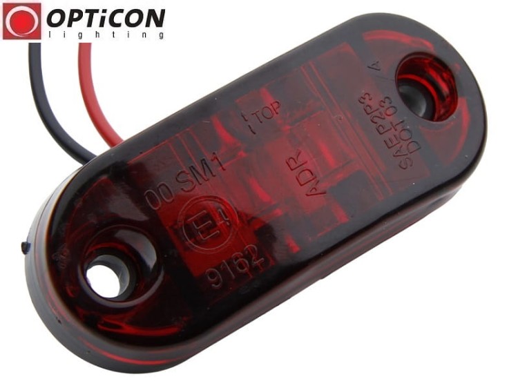 Lampka Obrysowa LED 12V DC 2x SMD5630 IP65 0,5W Czerwony OPTICON