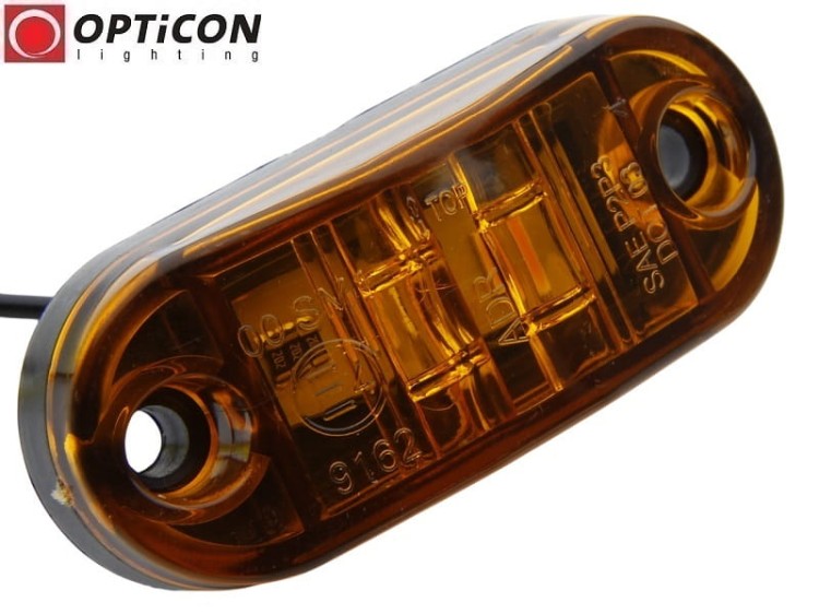 Lampka Obrysowa LED 12V DC 2x SMD5630 IP65 0,5W Pomarańczowy OPTICON