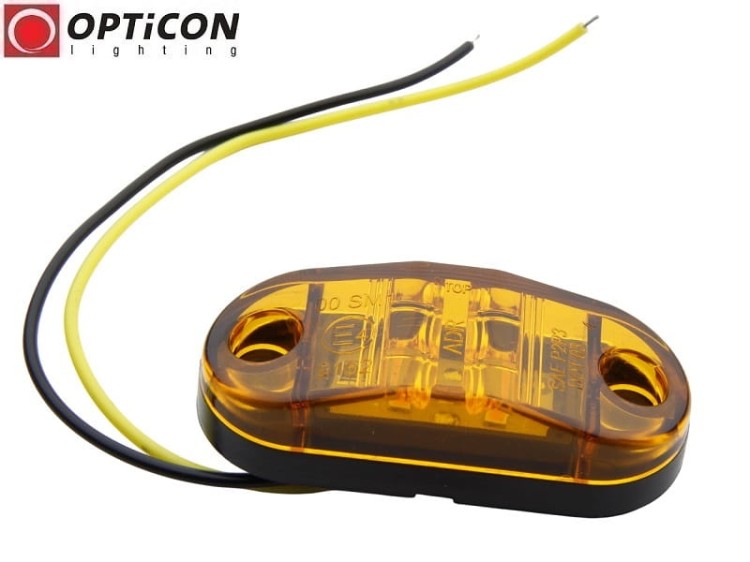 Lampka Obrysowa LED 12V DC 2x SMD5630 IP65 0,5W Pomarańczowy OPTICON