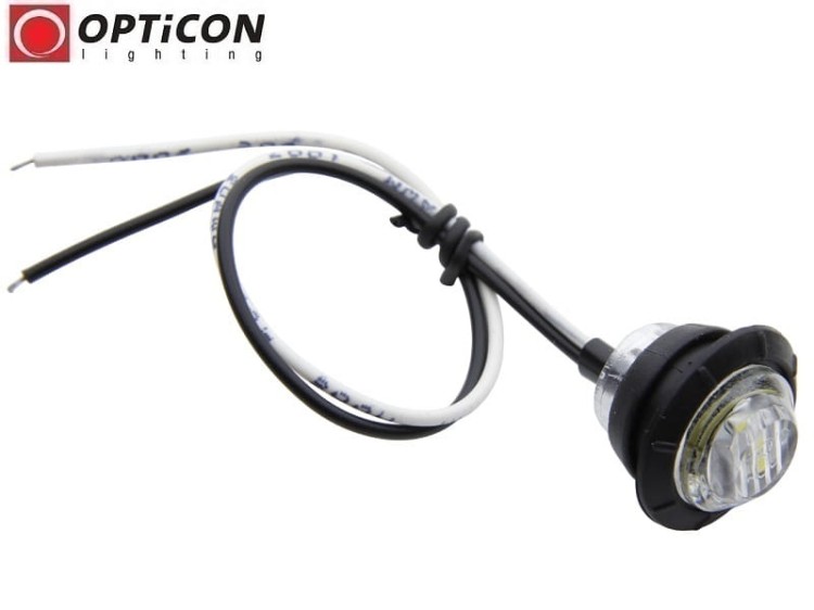 Lampka Obrysowa LED 12V DC 3x SMD2835 IP65 0,5W Biały Zimny 6000K OPTICON