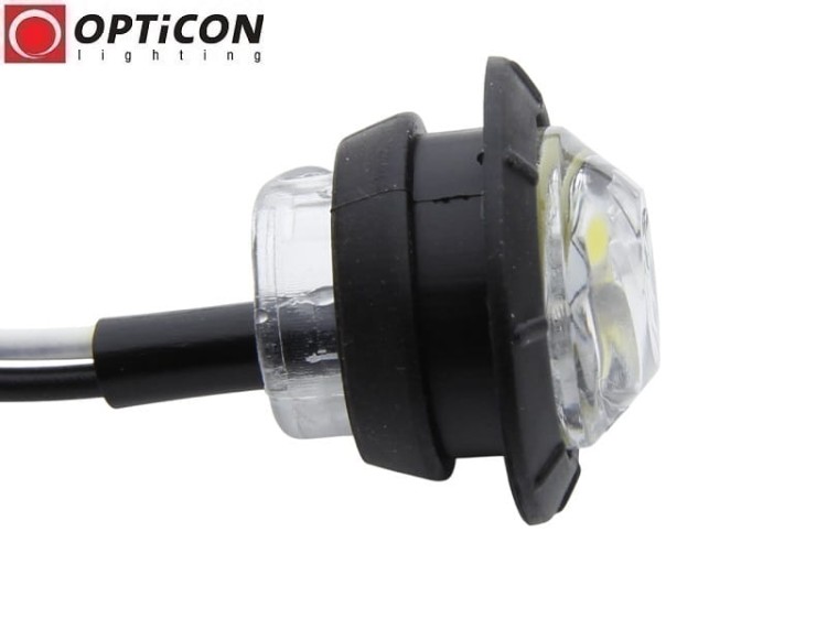 Lampka Obrysowa LED 12V DC 3x SMD2835 IP65 0,5W Biały Zimny 6000K OPTICON