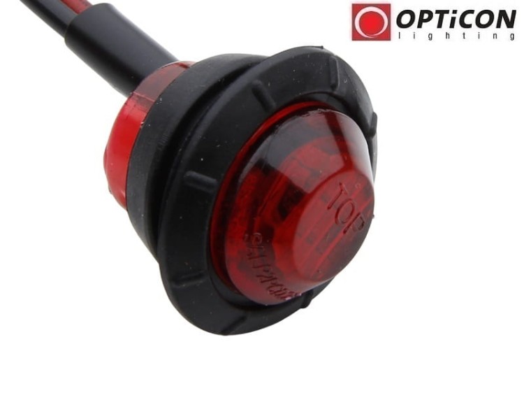 Lampka Obrysowa LED 12V DC 3x SMD2835 IP65 0,5W Czerwony OPTICON