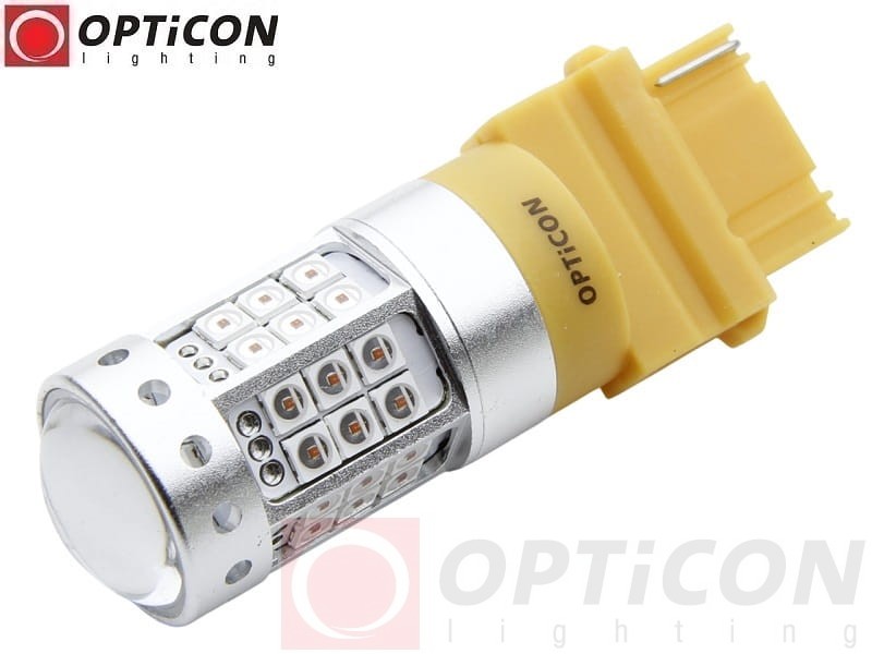 Żarówka Led P27W 3156 12V 42x SMD3030 Pomarańczowy OPTICON PREMIUM