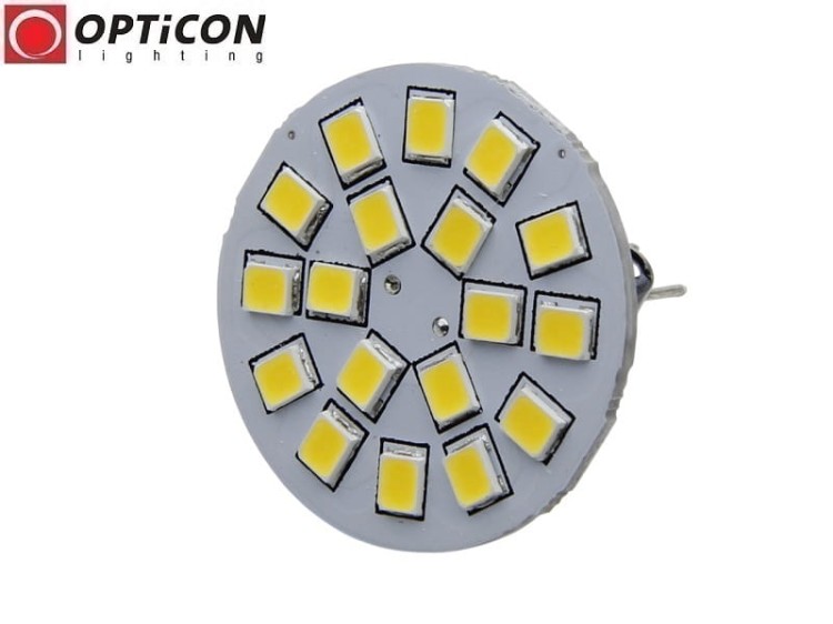 Żarówka G4 LED 2,5W 10-30V DC 18x SMD 2835 250lm Biały Neutralny 4500K 12V 24V Opticon Premium Back Pin
