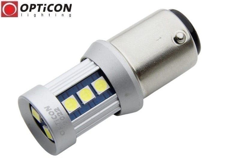 Żarówka Led P21/5W Bay15d 12V DC 15x SMD3030 Biały Zimny 6000K OPTICON PREMIUM