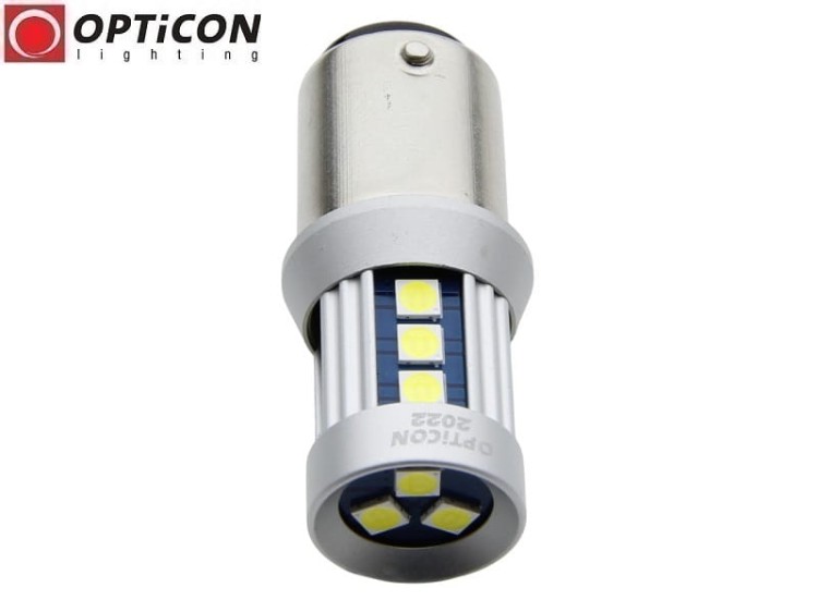 Żarówka Led P21/5W Bay15d 12V DC 15x SMD3030 Biały Zimny 6000K OPTICON PREMIUM