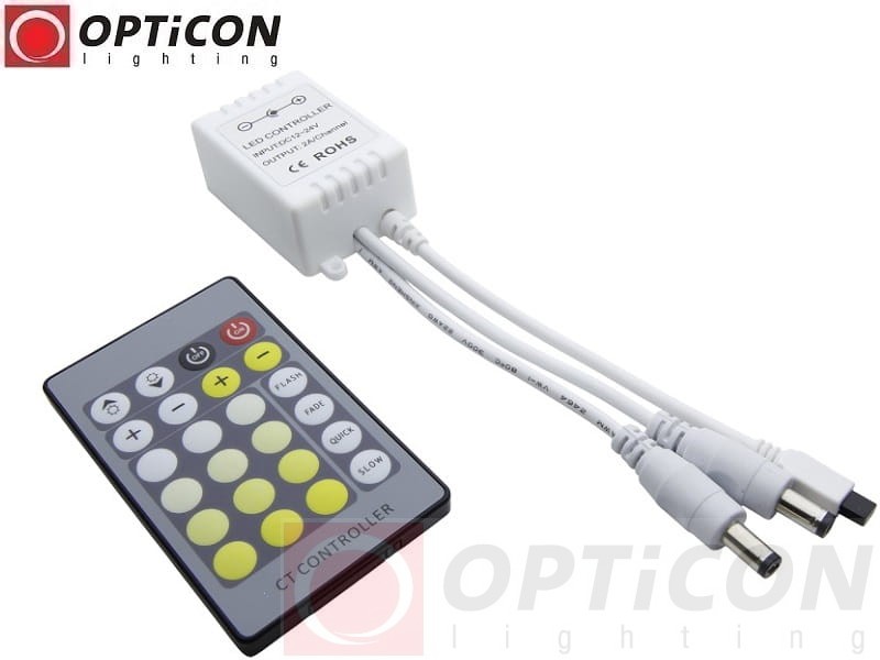 Sterownik Taśm LED MONO / CCT IR 4A 12V / 24V DC Pilot 24 funkcje