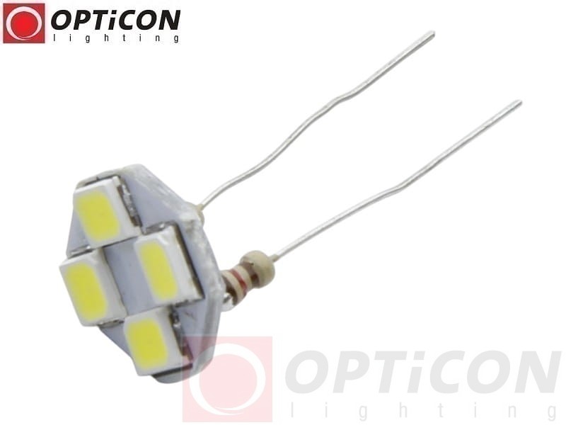 Moduł Świetlny LED 5mm 12V DC 4x SMD2835 Biały Zimny 6000K