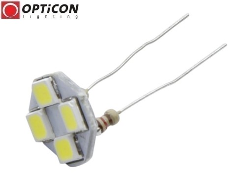 Moduł Świetlny LED 5mm 12V DC 4x SMD2835 Biały Zimny 6000K