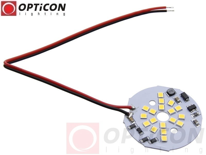 Moduł Świetlny LED 3W 10-30V DC 18x SMD2835 120st Biały Zimny 6000K 12V 24V OPTICON