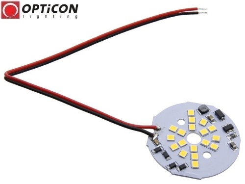 Moduł Świetlny LED 3W 10-30V DC 18x SMD2835 120st Biały Zimny 6000K 12V 24V OPTICON