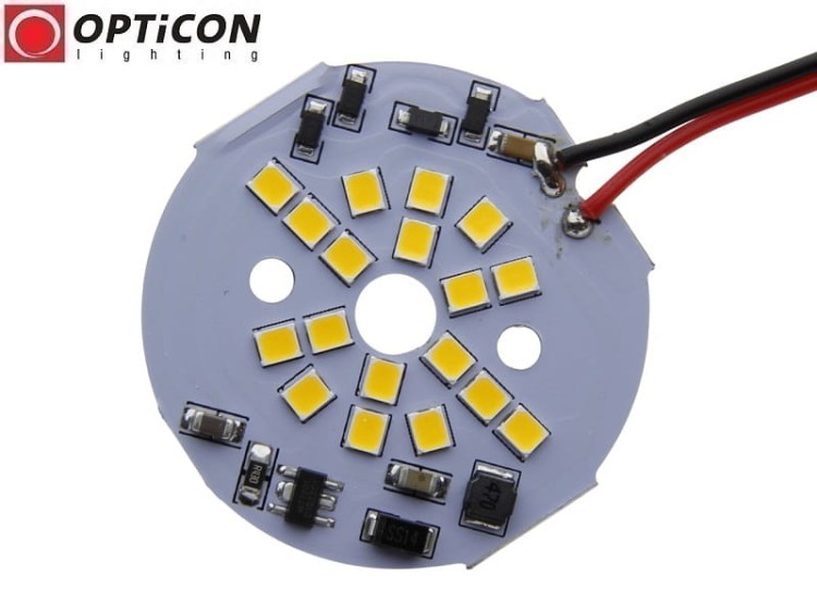 Moduł Świetlny LED 3W 10-30V DC 18x SMD2835 120st Biały Zimny 6000K 12V 24V OPTICON