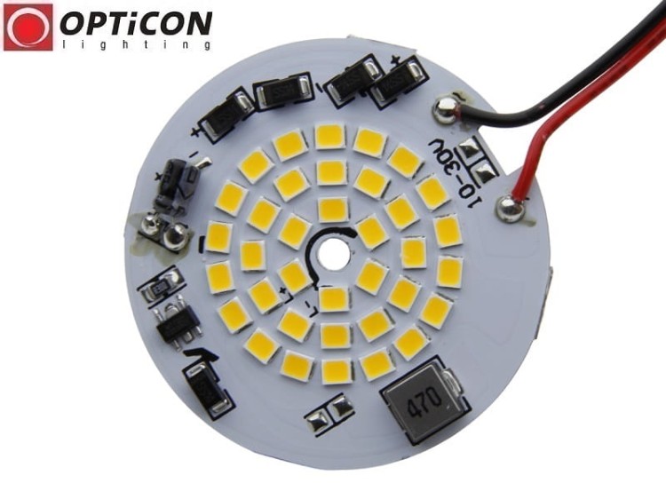 Moduł Świetlny LED 5W 10-30V DC 32x SMD2835 120st Biały Neutralny 4500K 12V 24V OPTICON