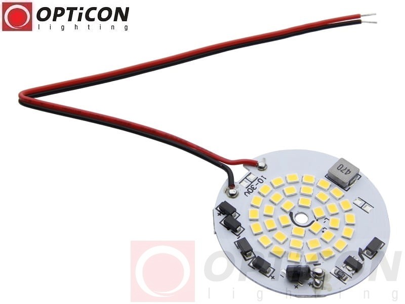 Moduł Świetlny LED 5W 10-30V DC 32x SMD2835 120st Biały Zimny 6000K 12V 24V OPTICON