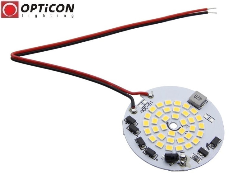 Moduł Świetlny LED 5W 10-30V DC 32x SMD2835 120st Biały Zimny 6000K 12V 24V OPTICON
