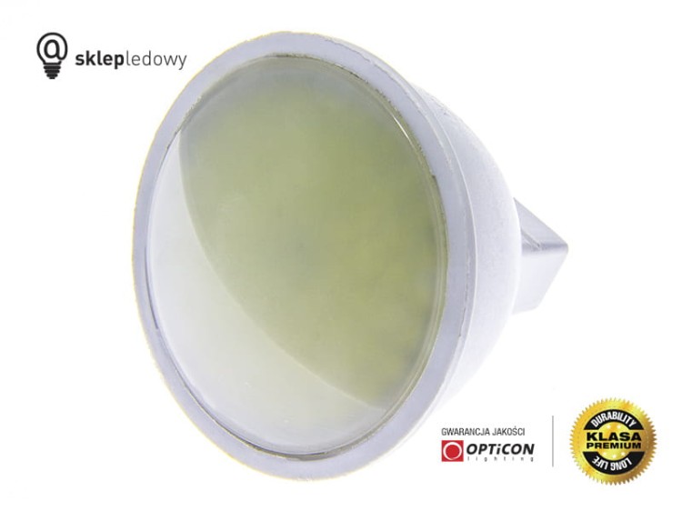 Żarówka LED MR16 5W 10-30V DC 60x SMD 2835 Biały Zimny 6000K 12V 24V OPTICON