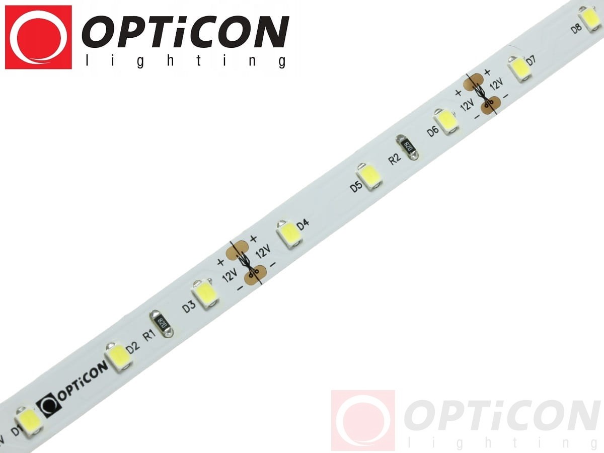 Taśma LED 12V 300 SMD 2835 8mm IP20 9W/m Biały Zimny 10000K OPTICON PREMIUM