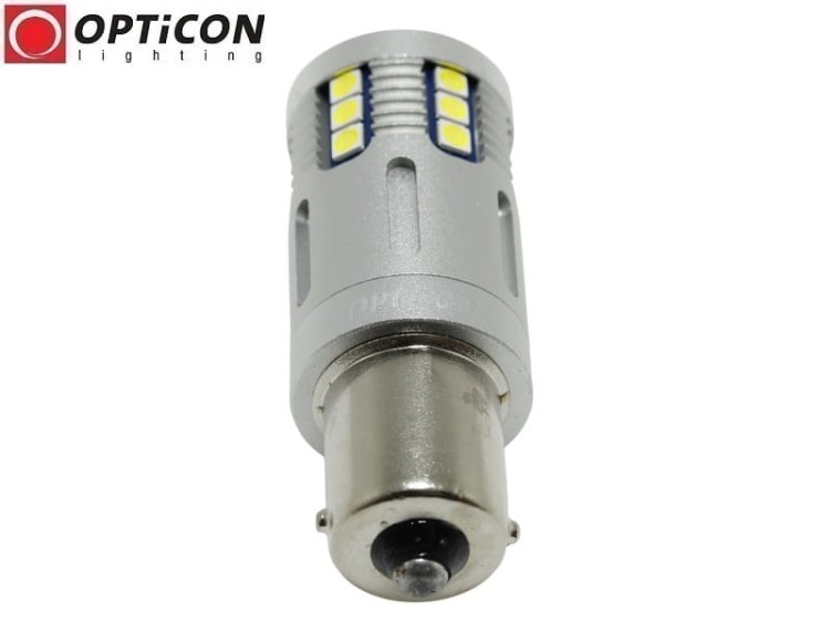 Żarówka Led P21W Ba15s 12V 24V DC 24x SMD3030 Biały Zimny 6000K CANBUS OPTICON PREMIUM