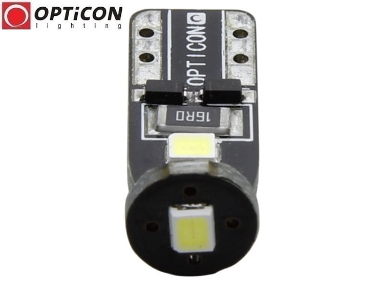 Żarówka Led W5W T10 12V DC 3x SMD 2835 Biały Zimny 8000K OPTICON PREMIUM