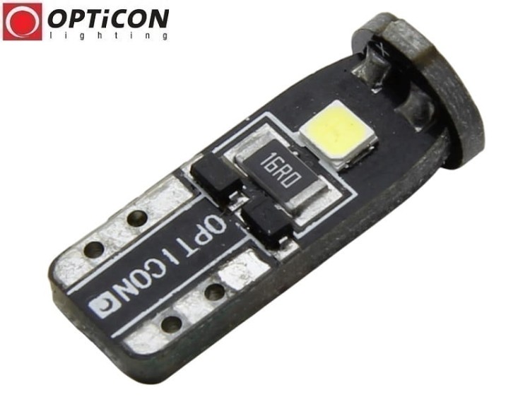 Żarówka Led W5W T10 12V DC 3x SMD 2835 Biały Zimny 6000K OPTICON PREMIUM