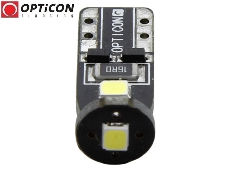 Żarówka Led W5W T10 12V DC 3x SMD 2835 Biały Zimny 6000K OPTICON PREMIUM
