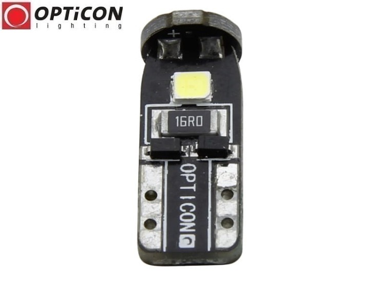 Żarówka Led W5W T10 12V DC 3x SMD 2835 Biały Zimny 6000K OPTICON PREMIUM