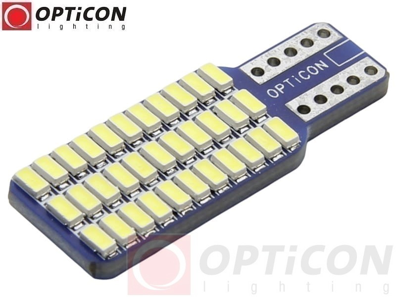 Żarówka Led W5W T10 12V DC 33x SMD 4014 Biały Zimny 6000K OPTICON PREMIUM