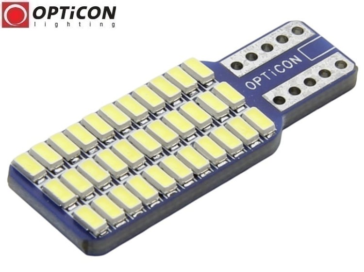 Żarówka Led W5W T10 12V DC 33x SMD 4014 Biały Zimny 6000K OPTICON PREMIUM