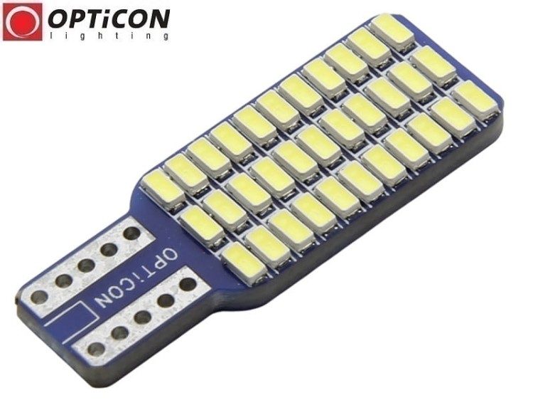 Żarówka Led W5W T10 12V DC 33x SMD 4014 Biały Zimny 6000K OPTICON PREMIUM