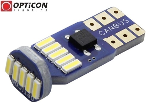 Żarówka Led W5W T10 12V DC 15x SMD 3014 Biały Neutralny 4500K OPTICON PREMIUM