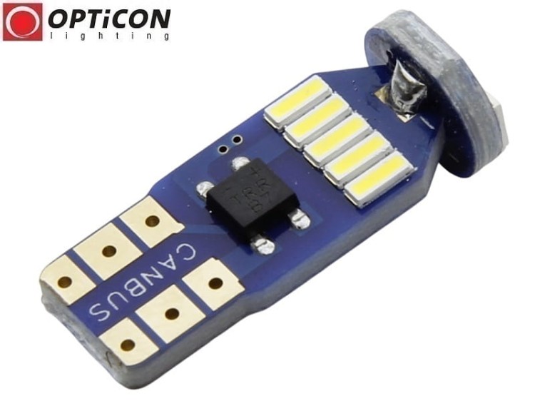 Żarówka Led W5W T10 12V DC 15x SMD 3014 Biały Neutralny 4500K OPTICON PREMIUM