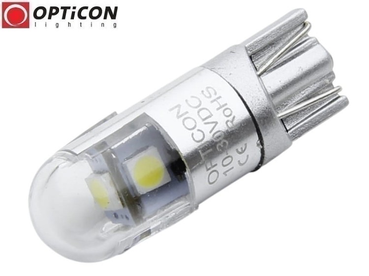 Żarówka Led W5W T10 12V DC 3x SMD3030 Biały Zimny 6000K OPTICON PREMIUM