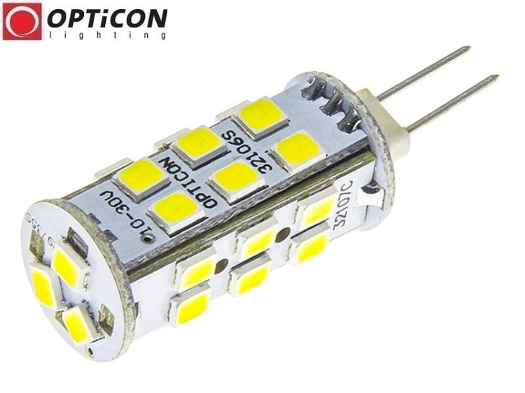 Żarówka HP24W LED 3W 10-30V DC 27x SMD 2835 Biały Zimny 6000K 12V 24V Opticon Premium