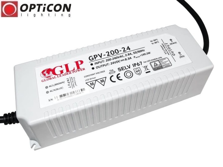 Zasilacz GLP GPV-200-24 8,3A 200W do Taśm Led z 230V do 24V Wodoszczelny IP67