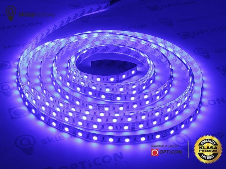 Taśma LED 5V DC 240x SMD 5050 10mm IP20 9,6W Wielokolorowa RGB OPTICON PREMIUM