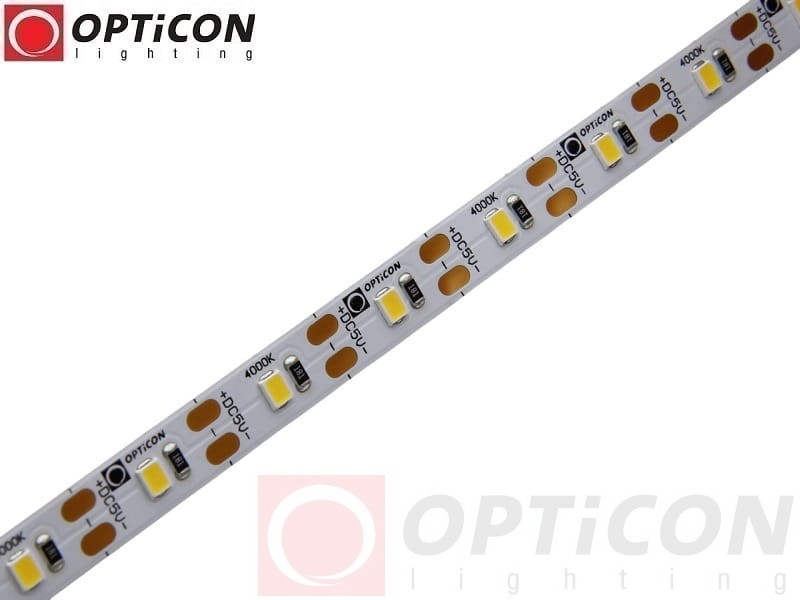 Taśma LED 5V 300 SMD 2835 8mm IP20 3,6W/m Biały Neutralny 4000K OPTICON PREMIUM