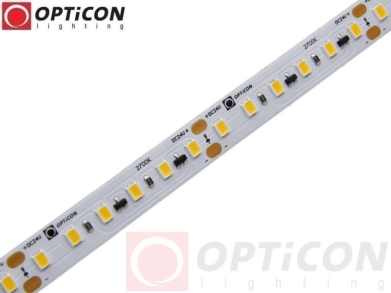 Taśma LED 24V DC Biały Ciepły 2700K 600 SMD 2835 10mm IP20 8,5W /m Ultra Long OPTICON PREMIUM