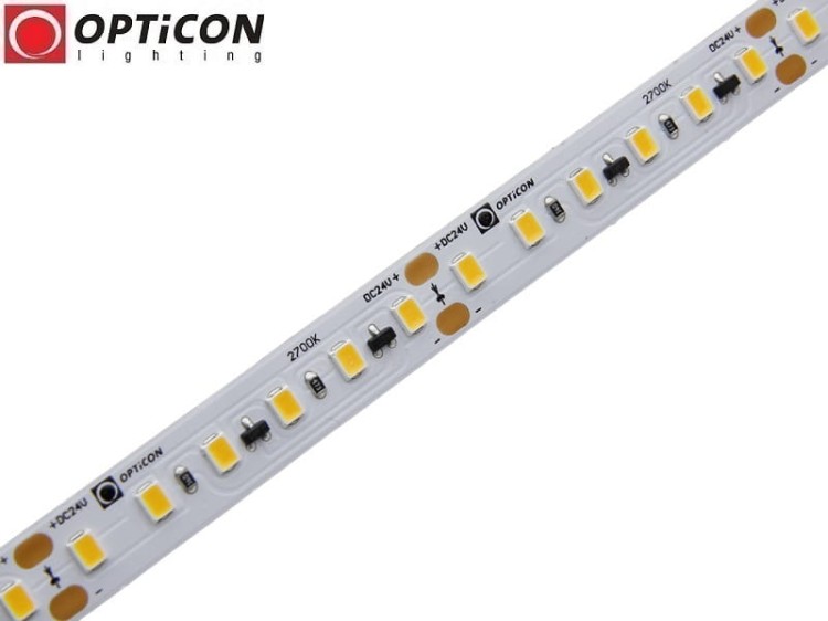 Taśma LED 24V DC Biały Ciepły 2700K 600 SMD 2835 10mm IP20 8,5W /m Ultra Long OPTICON PREMIUM