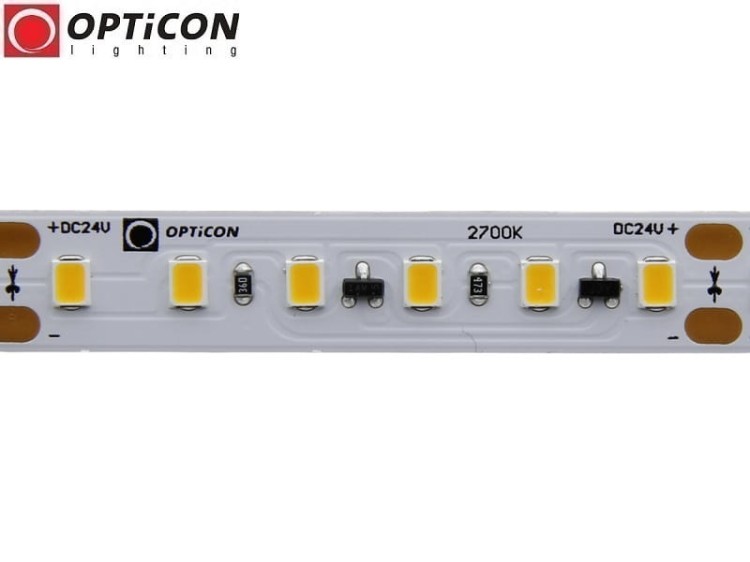Taśma LED 24V DC Biały Ciepły 2700K 600 SMD 2835 10mm IP20 8,5W /m Ultra Long OPTICON PREMIUM