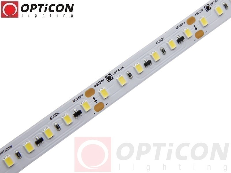 Taśma LED 24V DC Biały Zimny 6000K 600 SMD 2835 10mm IP20 8,5W /m Ultra Long OPTICON PREMIUM