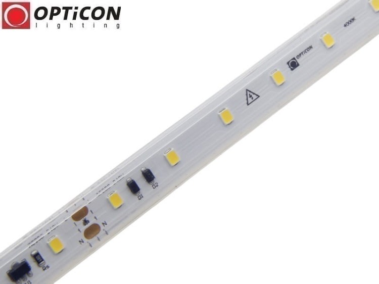 Taśma LED 230V AC Biały Ciepły 2700K 7W/m IP68 12mm 300 SMD 2835 OPTICON PREMIUM
