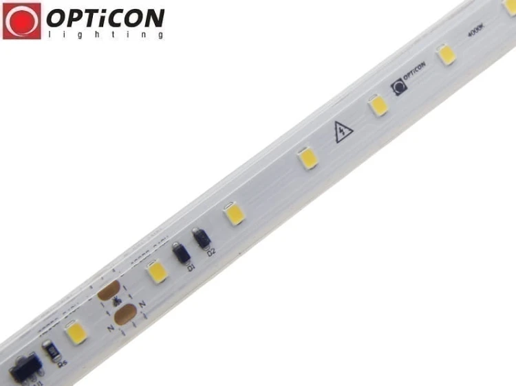Taśma LED 230V AC Biały Neutralny 4000K 7W/m IP68 12mm 300 SMD 2835 OPTICON PREMIUM