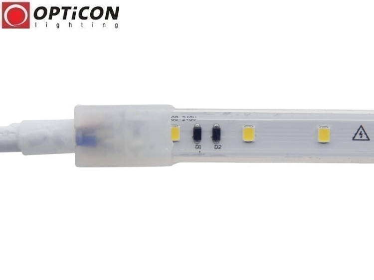 Taśma LED 230V AC Biały Neutralny 4000K 7W/m IP68 12mm 300 SMD 2835 OPTICON PREMIUM