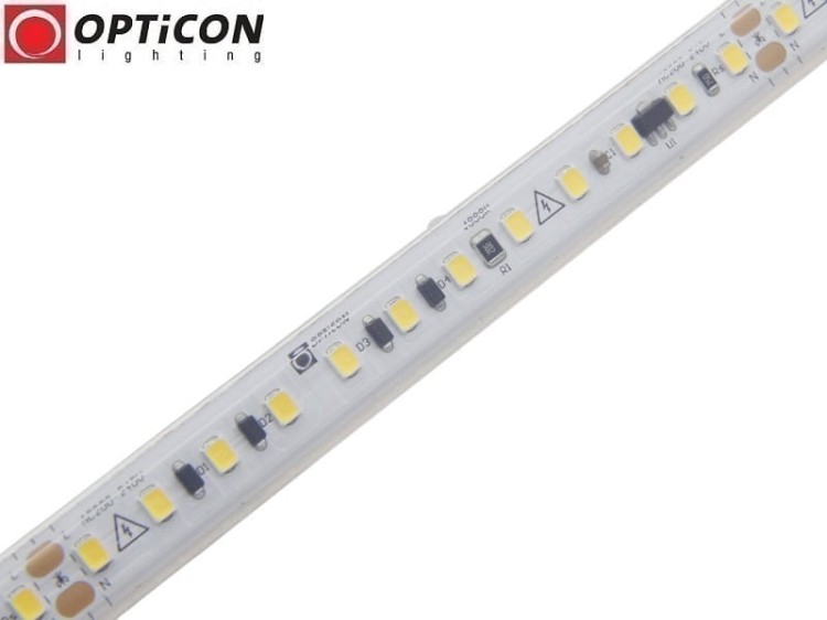 Taśma LED 230V AC Biały Ciepły 2700K 14W/m IP68 12mm 600 SMD 2835 OPTICON PREMIUM