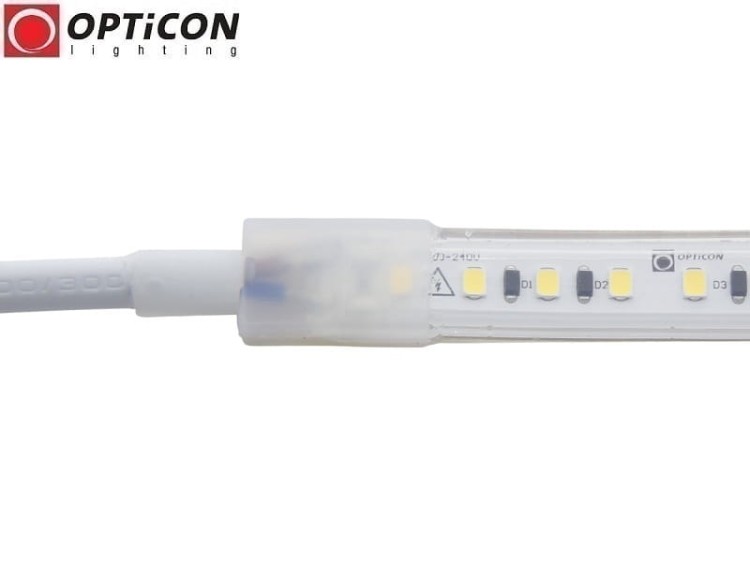 Taśma LED 230V AC Biały Zimny 6000K 14W/m IP68 12mm 600 SMD 2835 OPTICON PREMIUM