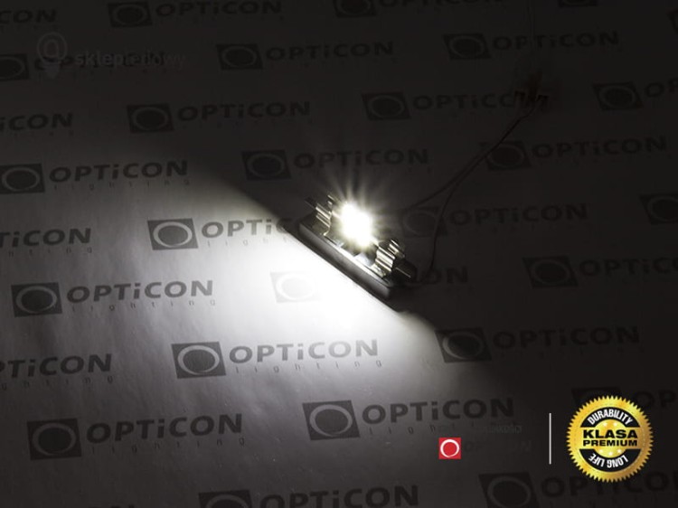Żarówka Led C5W 31mm 12V 24V DC 6x SMD 5050 Biały Zimny 6000K OPTICON
